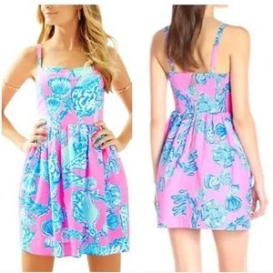LILLY PULITZER dress sundress ardleigh barefoot princess pink pout seashells sz8